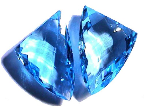 Swiss Blue Topaz Quartz Gemstone Hexagon Rose Cut One Side Checker Cut Gemstone 14X11 mm Hexagon Cut Blue Topaz Jewelry Making Loose Stone
