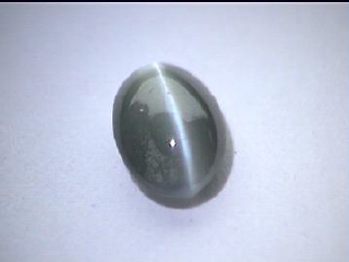 Alexandrite œil-de-chat russe, ovale, vert et brun