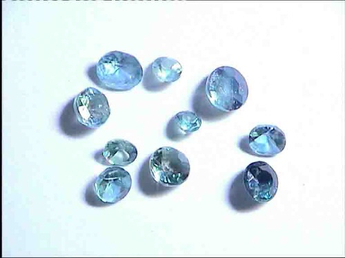 Lot de 10 alexandrites rondes vert clair du Brésil