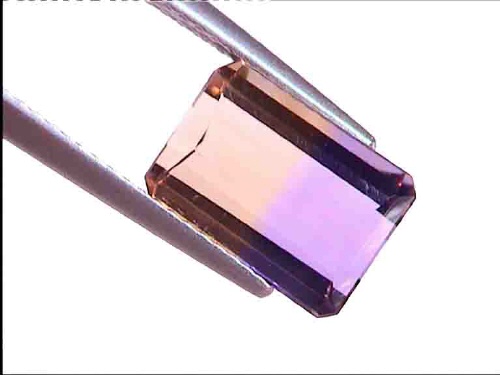 Ametrino brasiliano rosa-dorato ottagonale