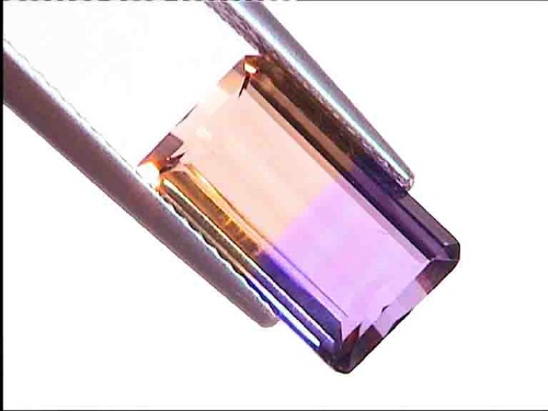 Ametrino rosa-dorato ottagonale dal Brasile