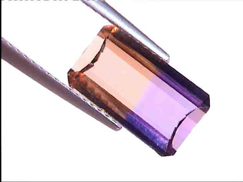 Ametrino brasiliano ottagonale rosa-dorato