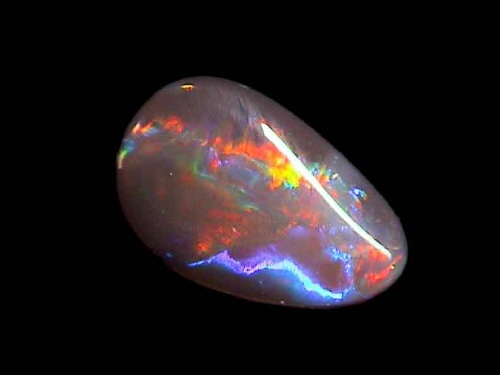 Red Multicolour Black Opal Freeform – Lightning Ridge