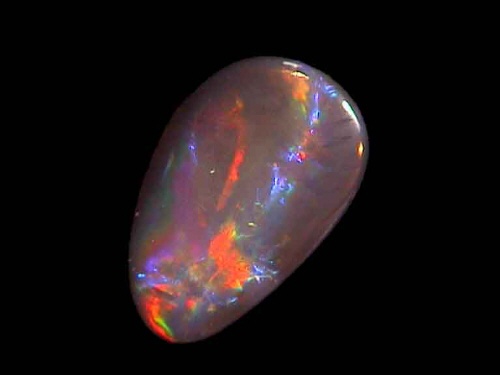 Red Multicolour Black Opal Freeform – Lightning Ridge