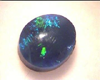 Blue-Green Oval Black Opal from Lightning Ridge