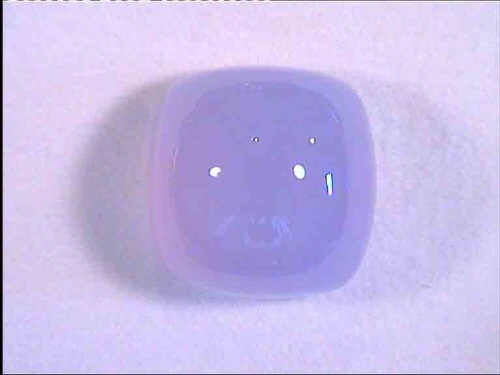 Calcedonio blu e lavanda, cabochon quadrato dalla Turchia