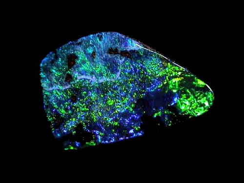 Opale Boulder verde-blu del Queensland in forma libera