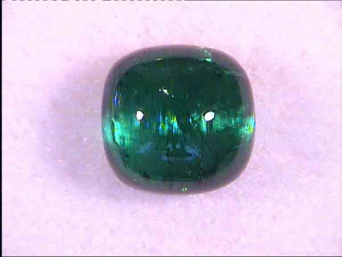 Tourmaline Œil-de-chat Verte en Cabochon Carré