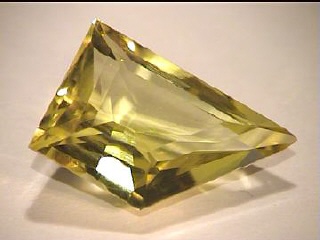 Brazilian Lime-Yellow Fancy-Cut Citrine