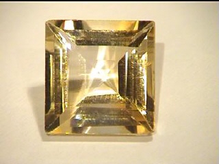 Yellow African Citrine in Princess Cut
