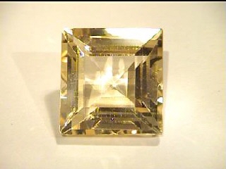 Light Yellow African Citrine in Princess Shape
