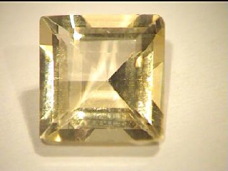 Light Yellow African Citrine in Princess Cut