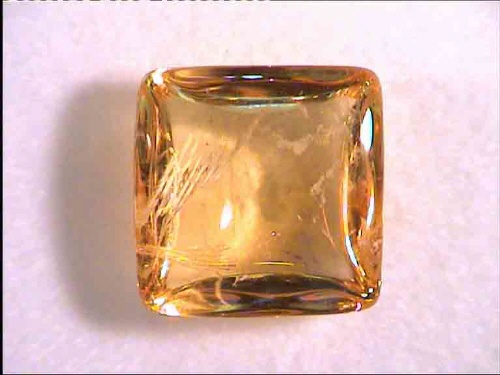 Golden Yellow Citrine from Brazil, Square Cabochon