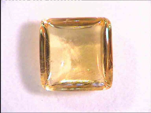 Goldgelber Citrin aus Brasilien – quadratischer Cabochon