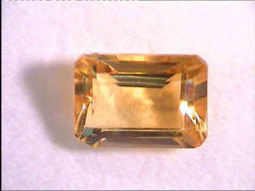 Citrino amarillo dorado octogonal de Brasil