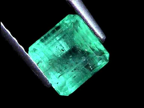 Colombian Light Green Emerald in Emerald Cut