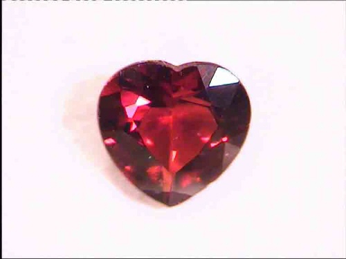 Dark Orange Nigerian Spessartite Garnet Heart