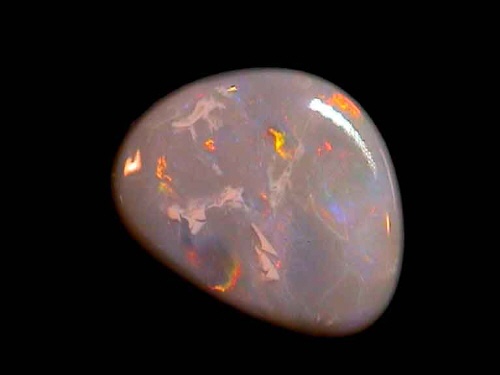 Mehrfarbiger grauer Opal aus Lightning Ridge in Freiform