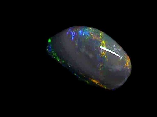 Semi-Black Opal from Lightning Ridge – Freeform Green-Yellow