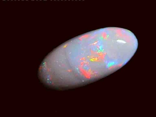 Grauer Opal aus Lightning Ridge – rot, oval