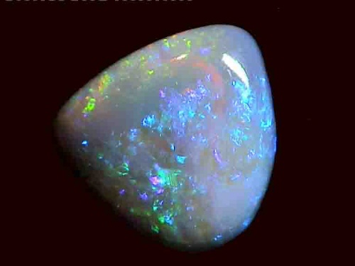 Green-Yellow Grey Opal Freeform from Lightning Ridge