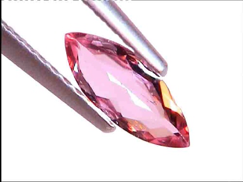 Topacio imperial rojo jerez rosado, forma navette