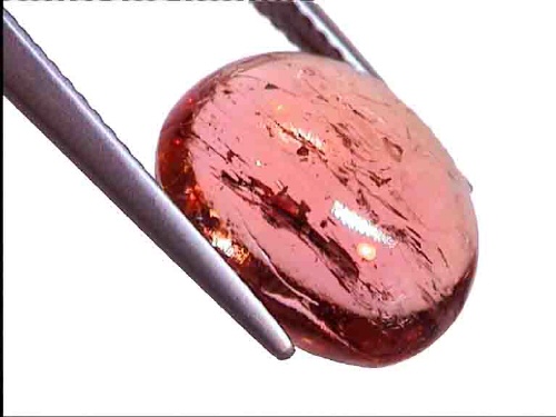 Topacio imperial rojo jerez, cabujón ovalado de Brasil