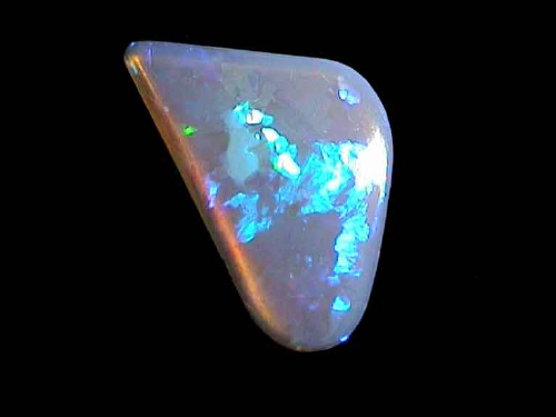Schwarzer Jelly-Kristallopal in Grünblau – Freiform aus Lightning Ridge