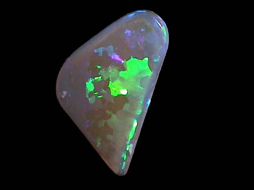 Schwarzer Jelly-Kristallopal in Grünblau – Freiform aus Lightning Ridge