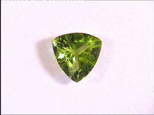 Peridoto verde manzana de Pakistán, talla trilliant