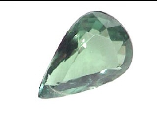 Tourmaline verte du Brésil en forme de poire