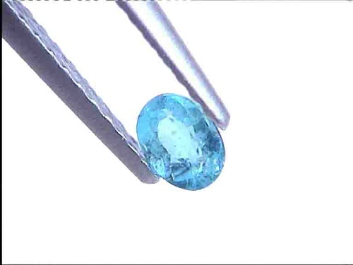 Tourmaline Paraïba bleu-vert néon du Brésil, ovale