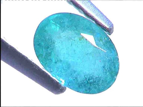 Tourmaline Paraïba ovale bleu-vert néon du Brésil
