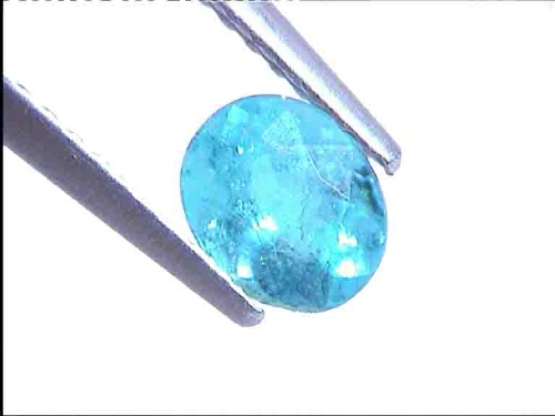 Tourmaline Paraïba ovale bleu-vert néon du Brésil