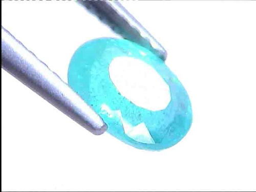 Tourmaline Paraïba ovale bleu-vert néon de São José de Batalha