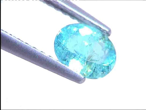 Tourmaline Paraïba ovale bleu-vert néon