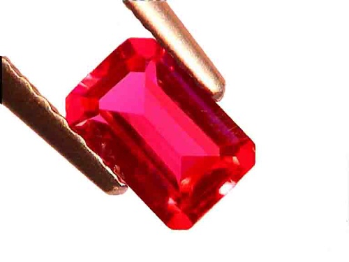 Pigeon Blood Red Synthetic Ruby – Octagon