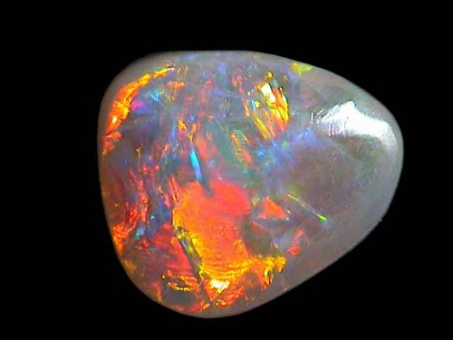 Ópalo gris multicolor de Lightning Ridge – Forma libre