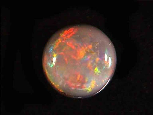 Round Black Opal from Lightning Ridge