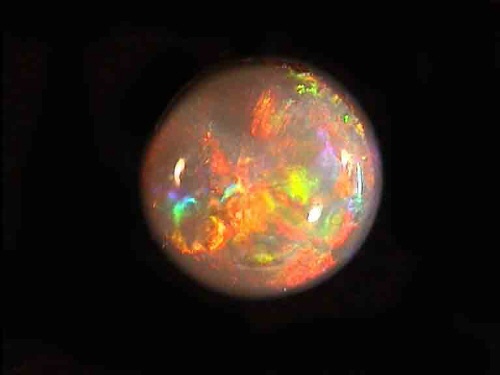Round Black Opal from Lightning Ridge