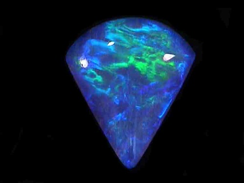 Opale di cristallo australiano verde-blu a ventaglio da Coober Pedy