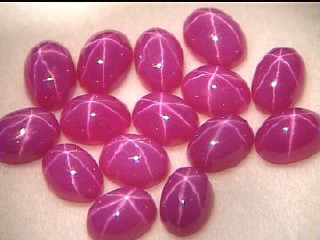 Synthetic Star Ruby Oval Cabochon – Pigeon Blood Red/Pinkish