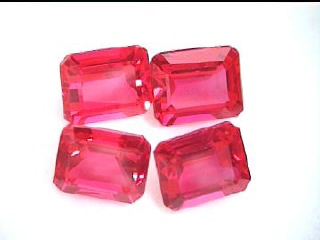 Pigeon Blood Red Synthetic Ruby Octagon