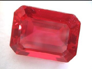 Pigeon Blood Red Synthetic Ruby Octagon