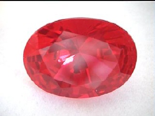Pigeon Blood Red Oval Synthetic Ruby