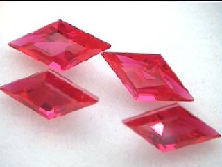Pigeon Blood Red Synthetic Ruby in Lozenge Shape