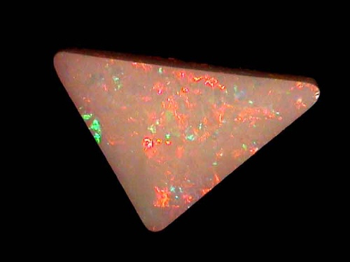 Green-Red White Crystal Opal from Coober Pedy, Freeform