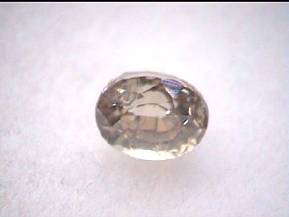Zircon vert citron d’Afrique, forme ovale