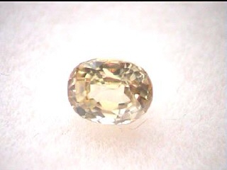 Zircon jaune d’Afrique, forme ovale