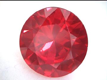 Pigeon Blood Red Synthetic Ruby – Round